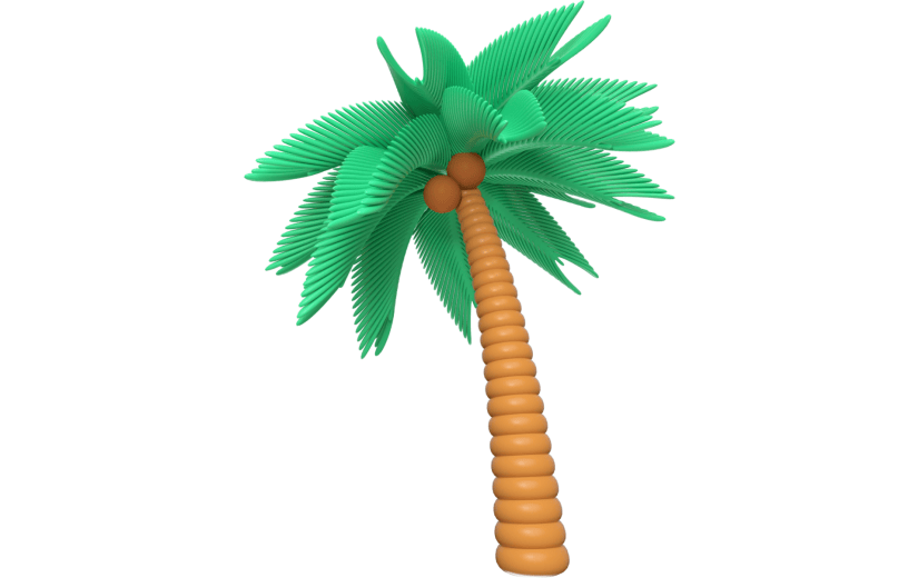 元素卡通3D椰子树