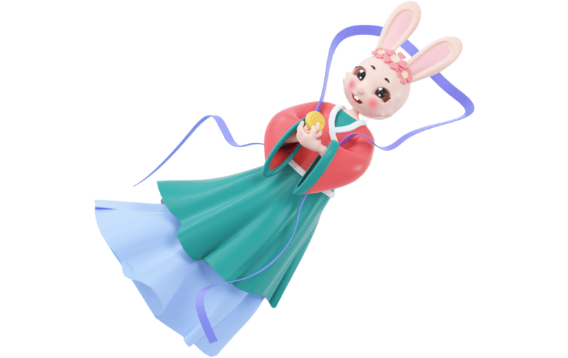 创意3d立体创意兔子元素