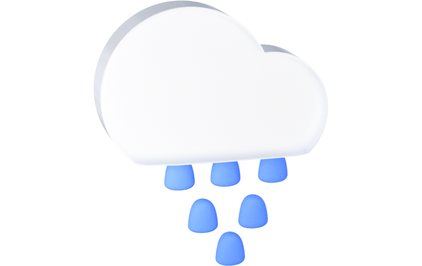 元素3D 磨砂 雨 云