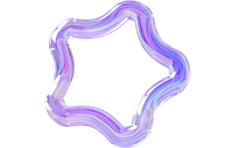 元素C4D立体紫色创意透明五角星
