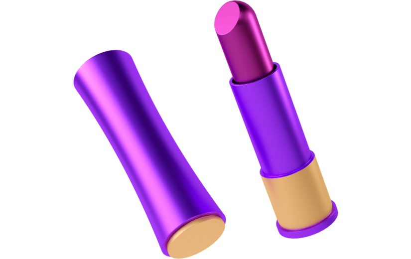 创意3d立体创意美妆元素