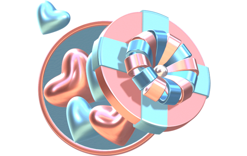 创意鎏金3D立体礼物盒