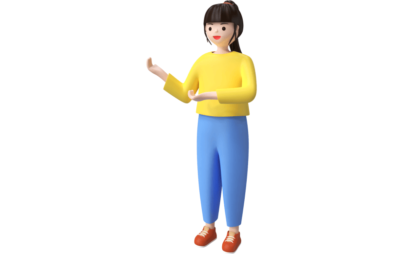 元素3D立体人物女孩