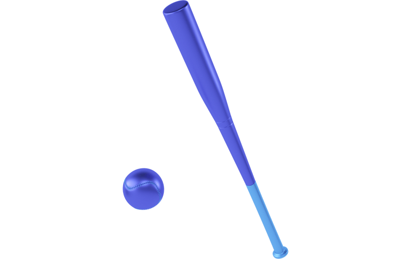创意3d立体创意棒球元素