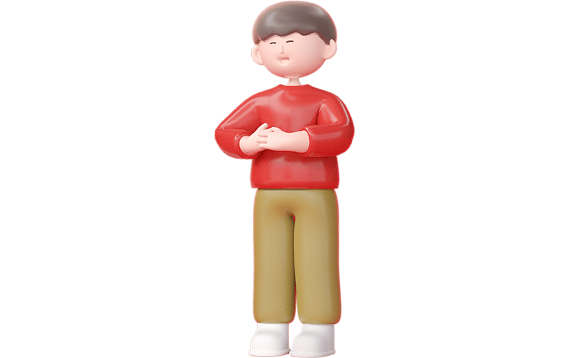 C4D新年男孩拜年3D元素