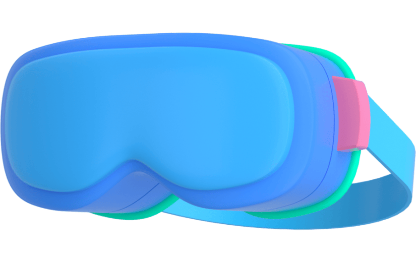 3d创意流行VR眼镜科技AI元素