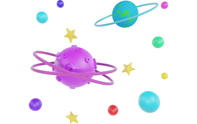 C4D创意宇宙太空3D元素星球星空3D渲染
