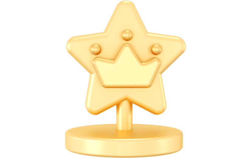 3D立体元素 五角星奖杯