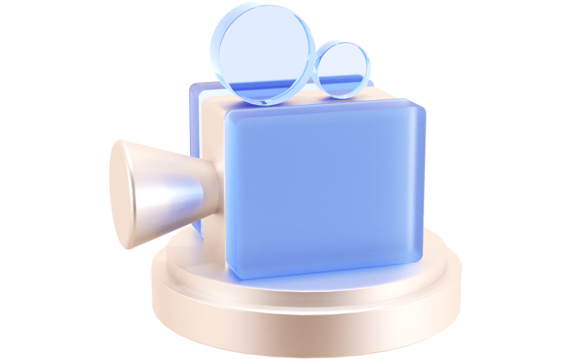 元素3D 摄影机 电影元素 拍摄 蓝色 银色