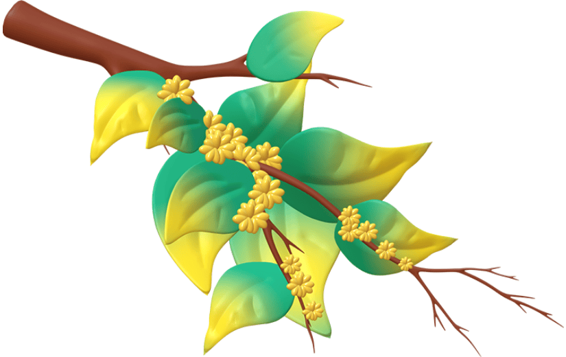 3D桂花模型元素