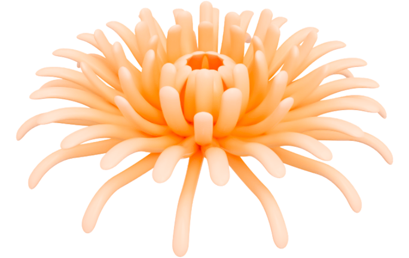 元素3D立体秋天创意橙色菊花花朵
