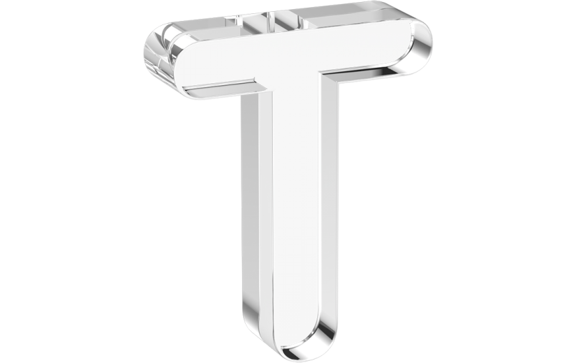 水晶3d立体数字字母t系列透明元素