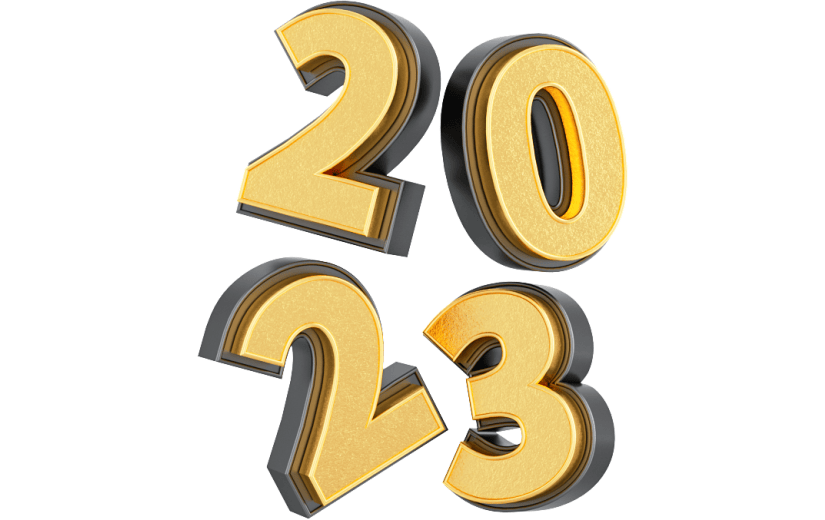 元素3D立体创意黑金2023艺术字