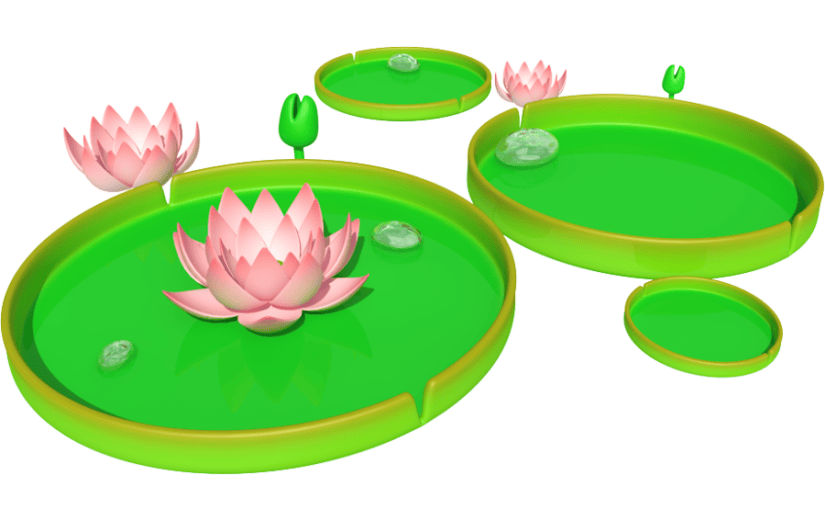 元素卡通3D荷叶