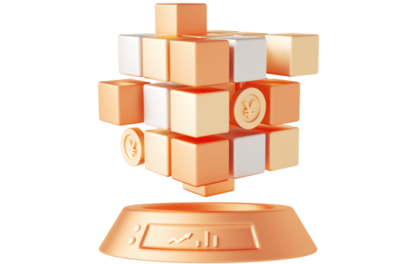 元素C4D立体金色质感金融银行办公数据模型