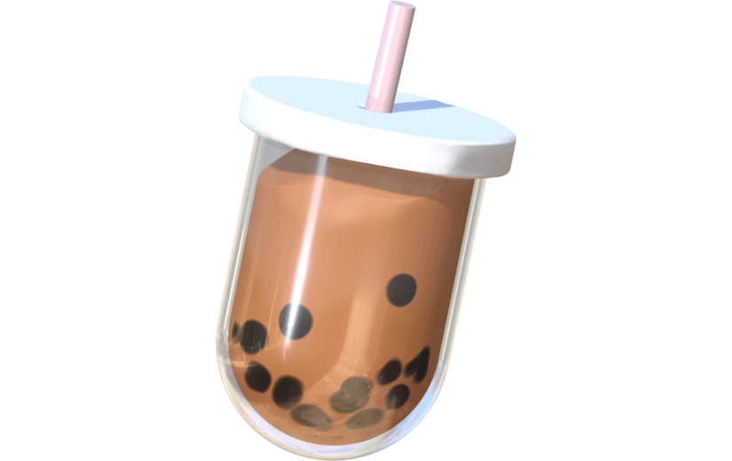 3D立体珍珠奶茶