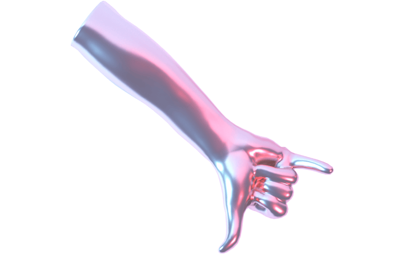 创意3d立体创意质感手势元素