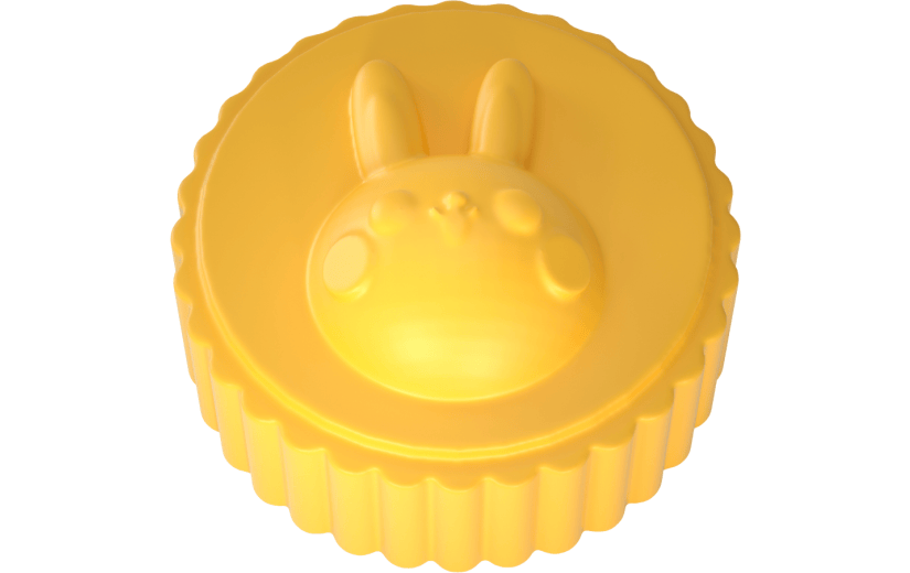 3d创意中秋可爱兔子月饼