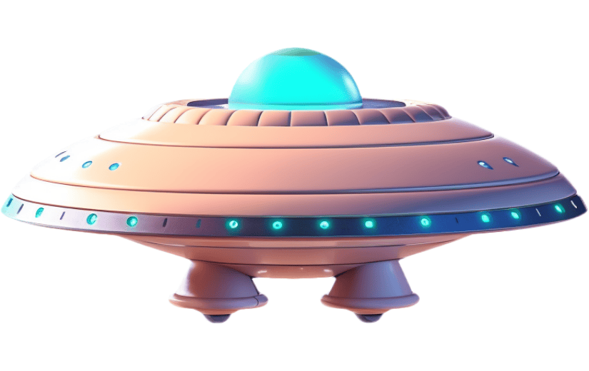 元素3D立体卡通小飞碟