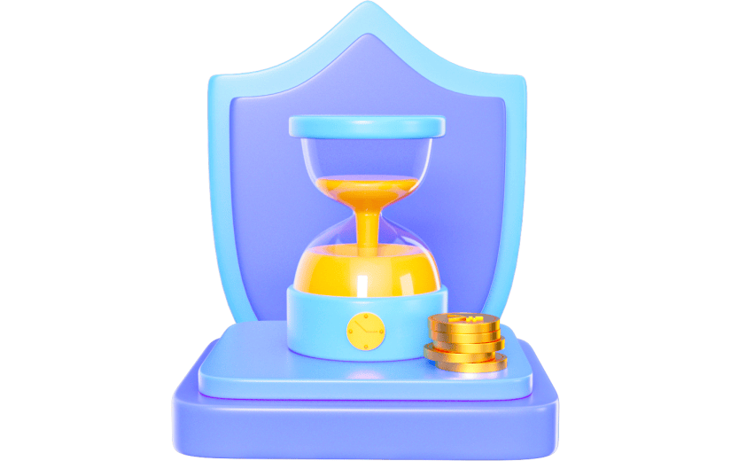 3D元素卡通金融安全沙漏
