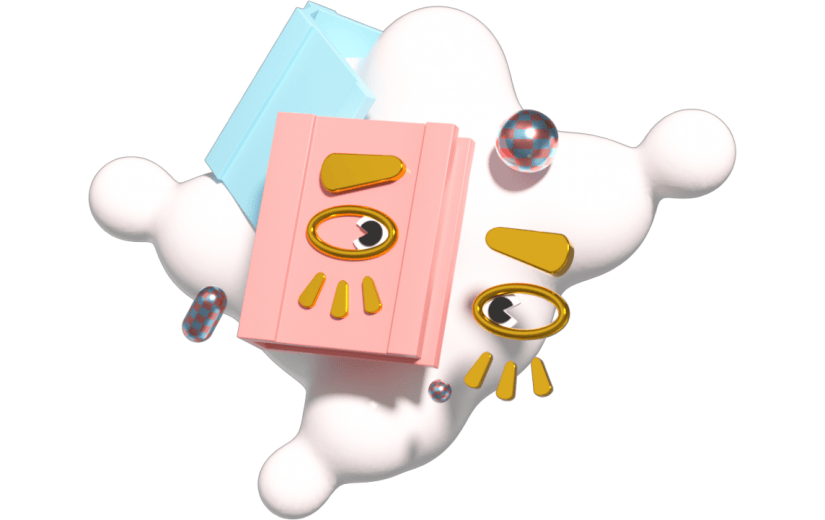 元素3D电商装饰物云中书