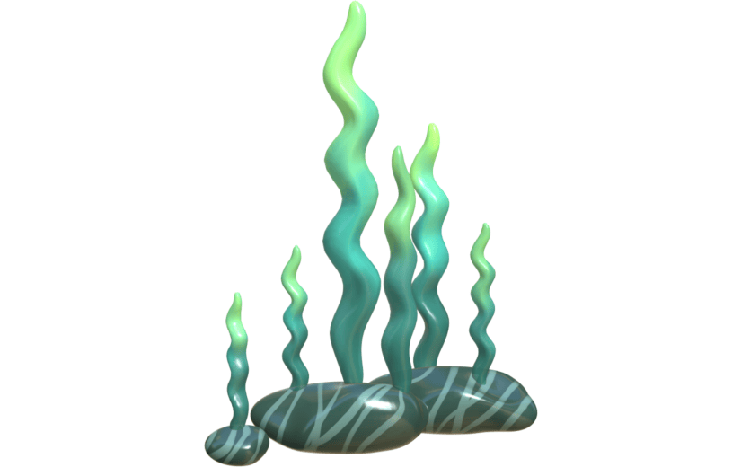 3D立体海洋生物海草