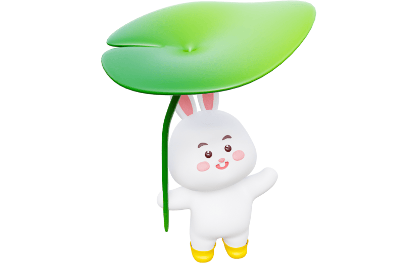 元素3D卡通节气小雨