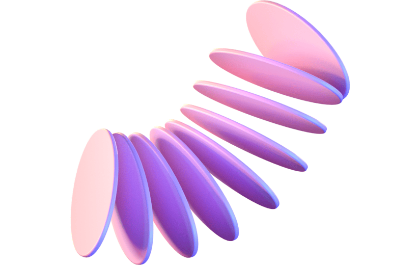简约风彩色渐变叠加椭圆3D元素