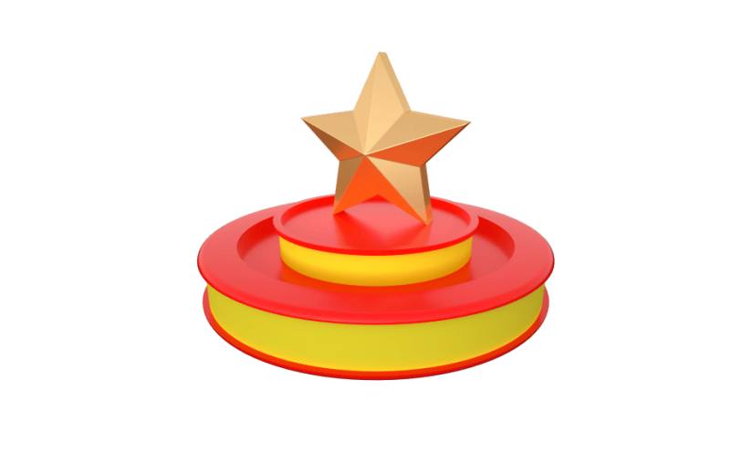 党政党建五角星展台半立体元素