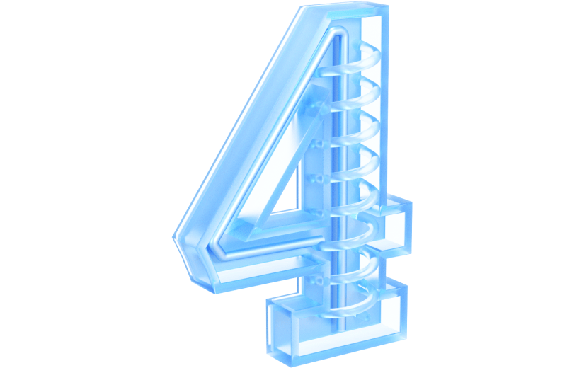 元素3D 数字4倒计时