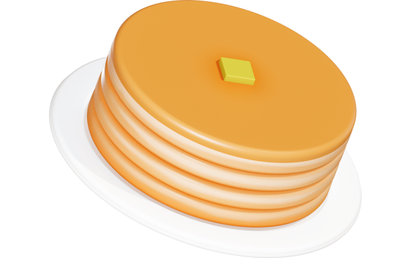 卡通可爱千层华夫饼3D素材