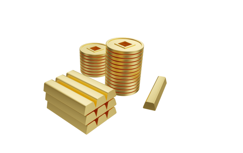 黄金2022年金属金砖堆积金币