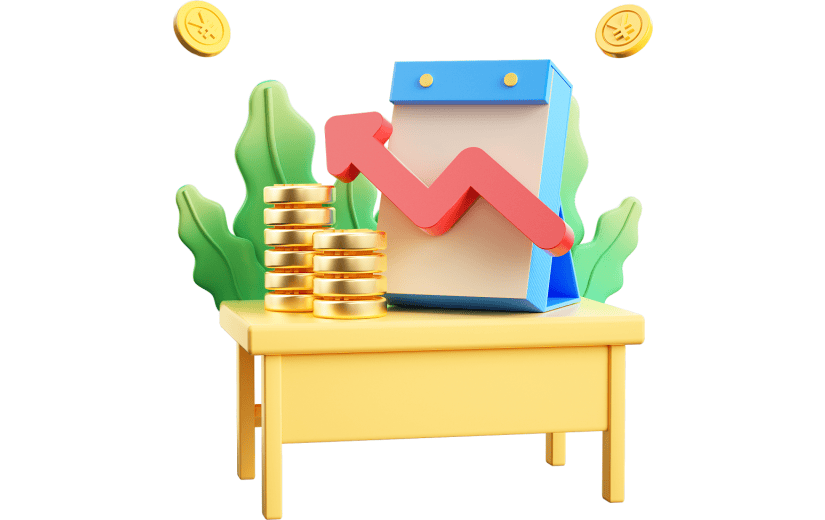 蓝色清新办公学习3D元素