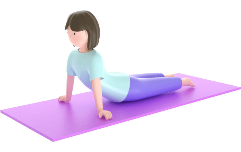 元素3D立体做瑜伽人物