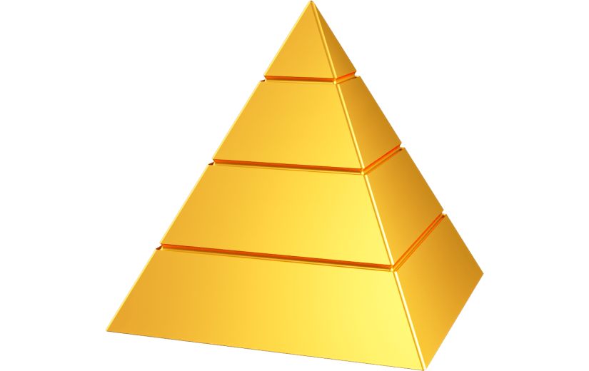 3D元素金融金币金字塔
