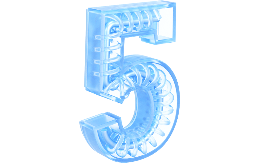 元素3D 数字5倒计时