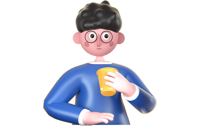 蓝色简约风冬至降温3D元素
