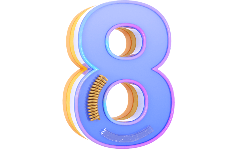 元素3D 数字8倒计时