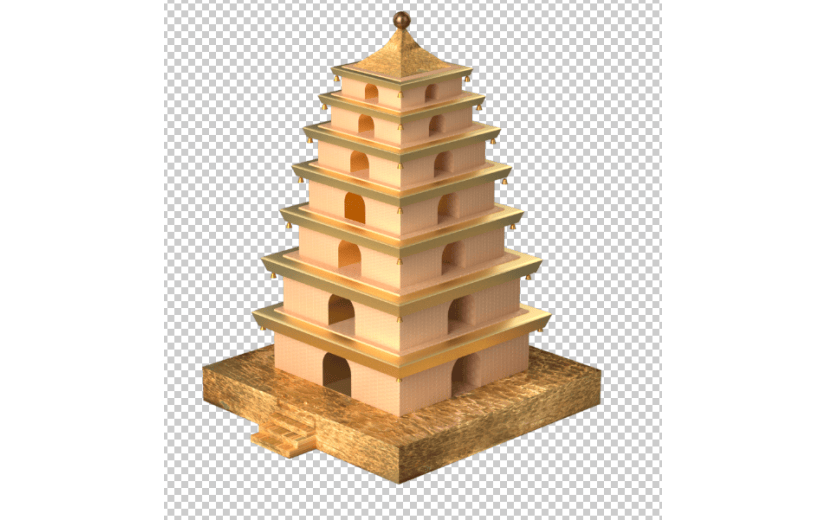 元素3D原国风建筑
