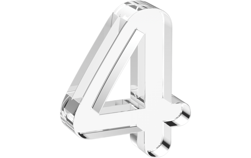 水晶3d立体数字4字母系列透明元素