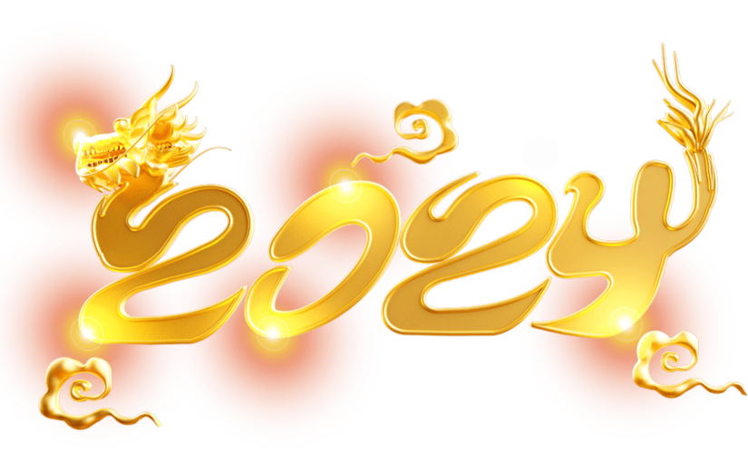 金色大气2024新年龙年3D元素