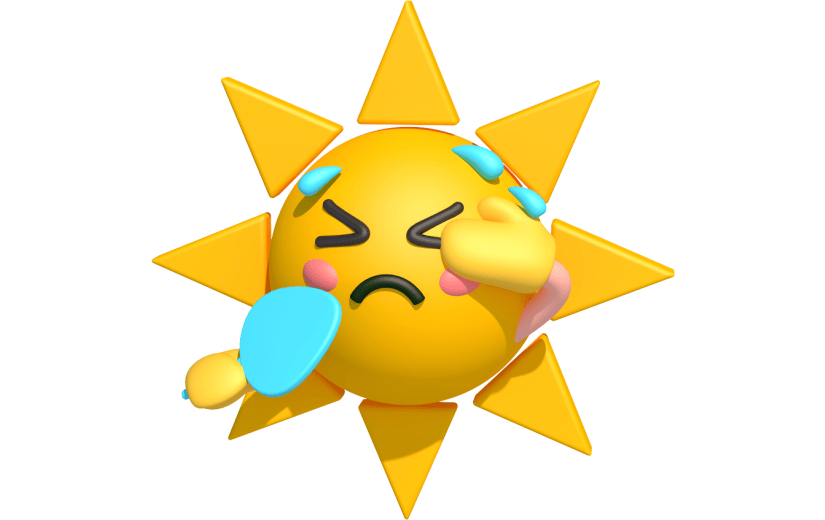 元素卡通3D夏日太阳