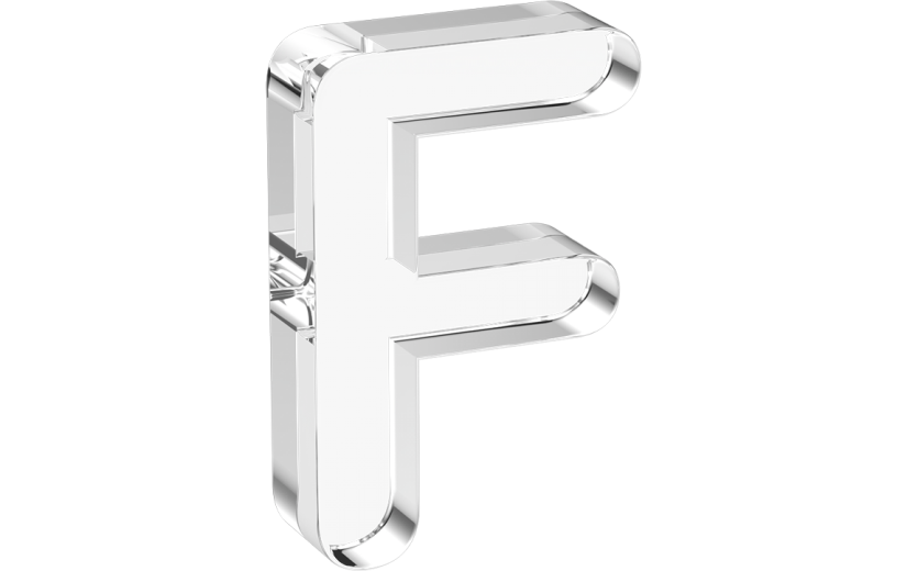 水晶3d立体数字字母f系列透明元素