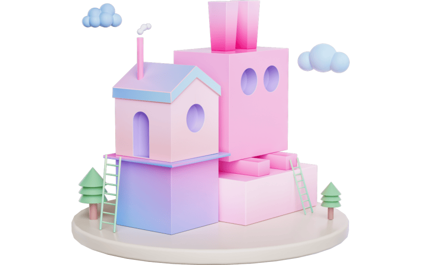 元素 C4D3D卡通房屋
