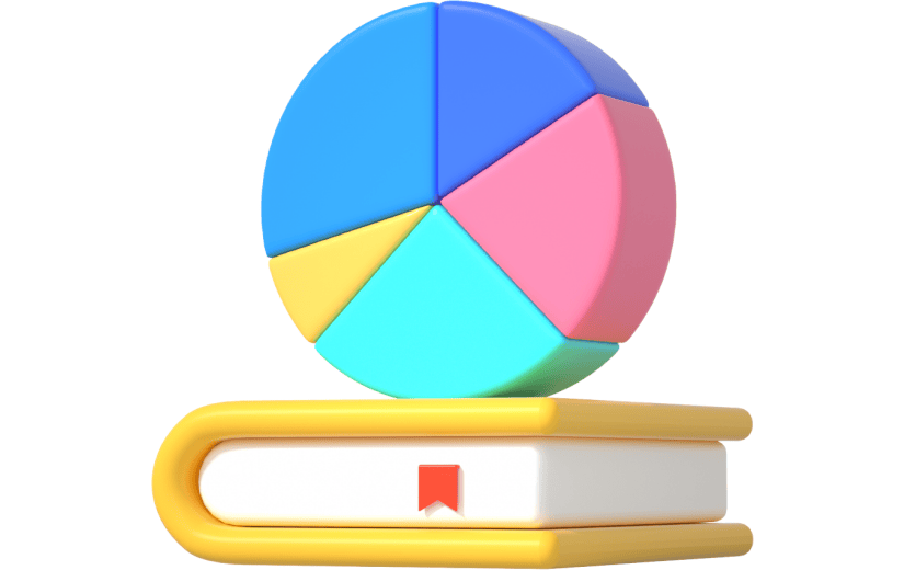 3d创意教育元素统计图表