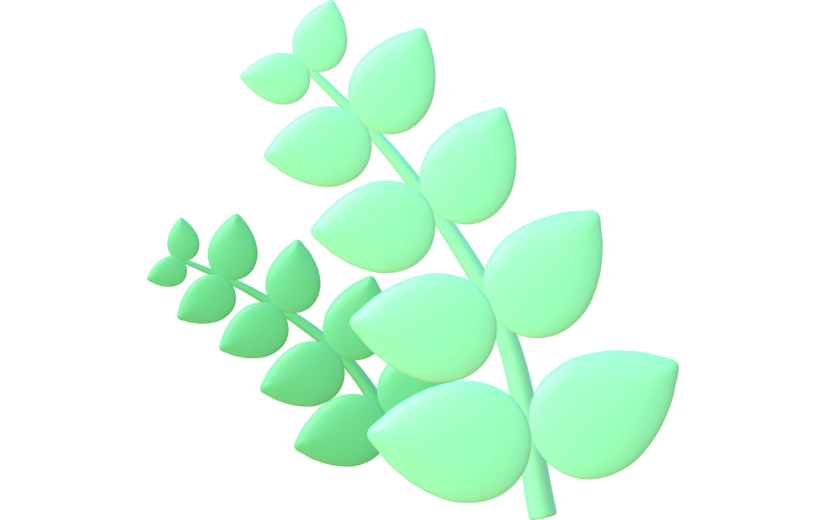 植物树叶立体3D元素