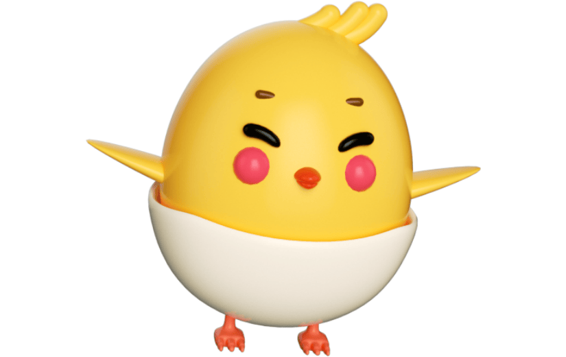 元素3D卡通小鸡