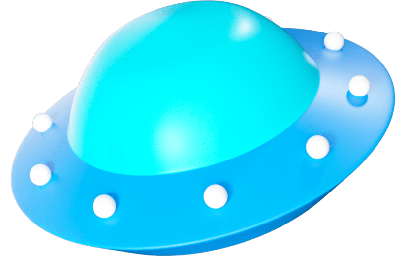 3D元素卡通科技外星人ufo