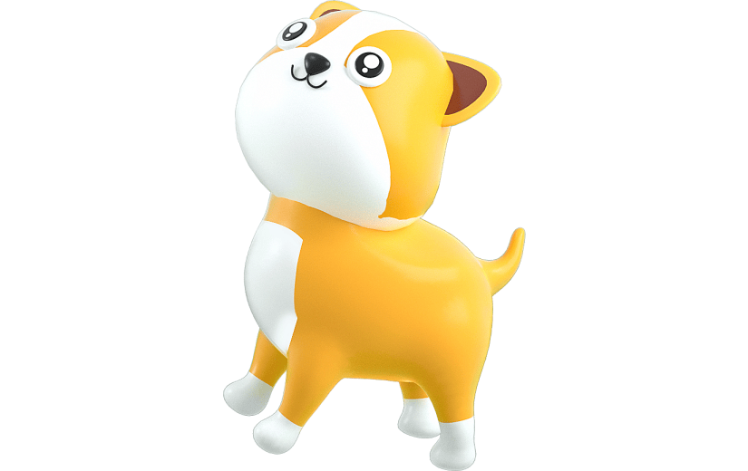 C4D动物小狗小黄狗3D元素