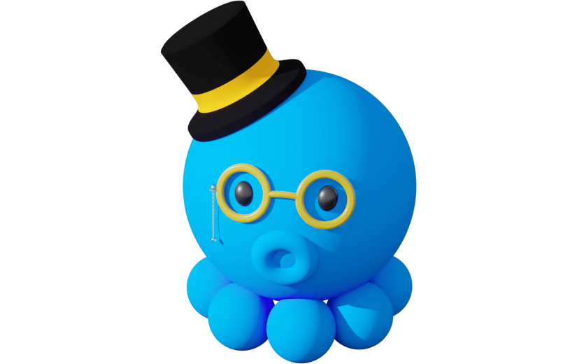 元素3D立体可爱卡通眼镜章鱼